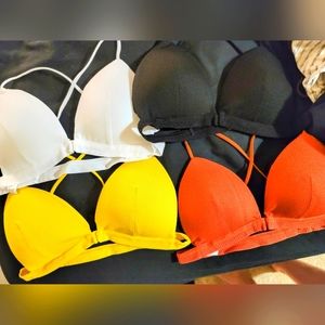 4-Pk NWT Criss-Cross Back Front-Closure Bras